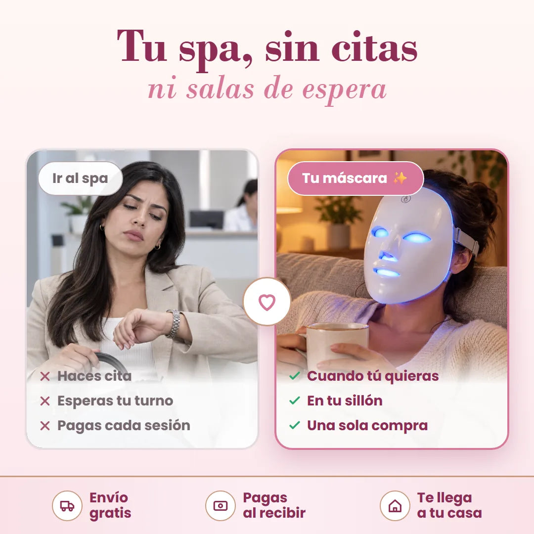 Esperar en el spa frente a usar la máscara en el sillón de tu casa