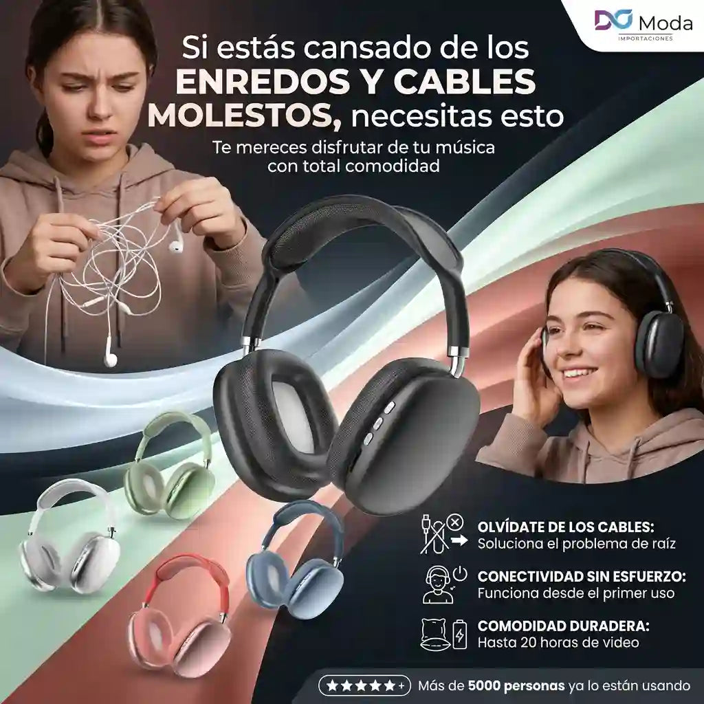 AUDÍFONOS DIADEMA PREMIUM | El mejor sonido al mejor precio🎧✅
