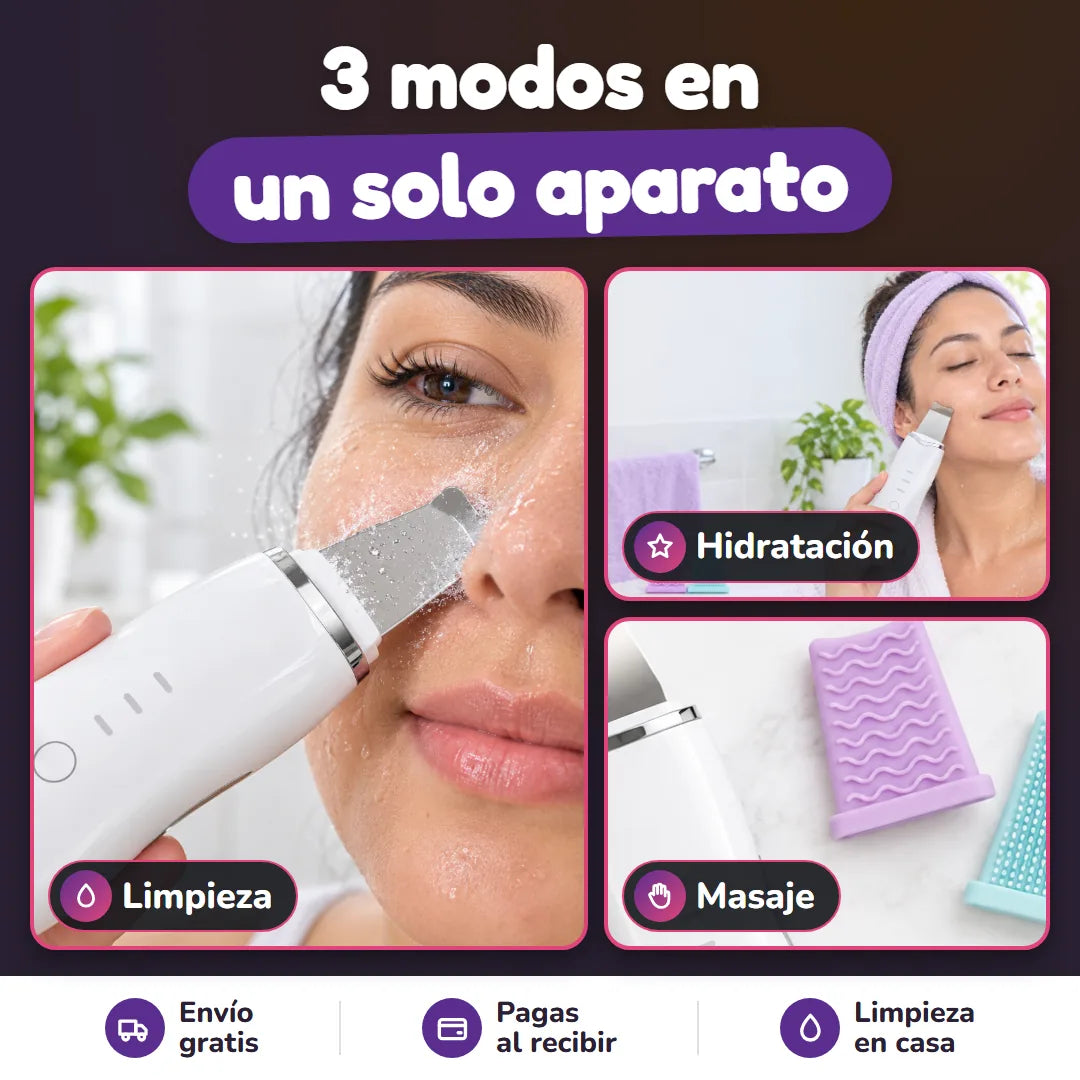 Los 3 modos de la espátula: limpieza, hidratación y masaje