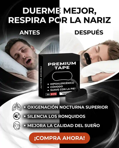 CAJA DE CINTAS ANTIRONQUIDOS | Respirar por la nariz = Sueño reparador (100% COMPROBADO)