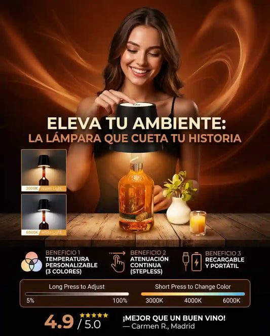 LAMPARA PARA BOTELLA | Ilumina y decora tu espacio en segundos