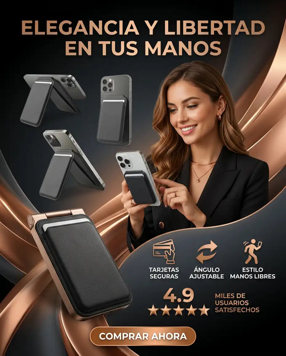 TARJETERO MAGNETICO PLEGABLE | Convierte tu celular en billetera💵