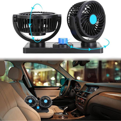 Ventilador Doble para Auto – Frescura Inmediata en Cada Viaje ❄️🚗