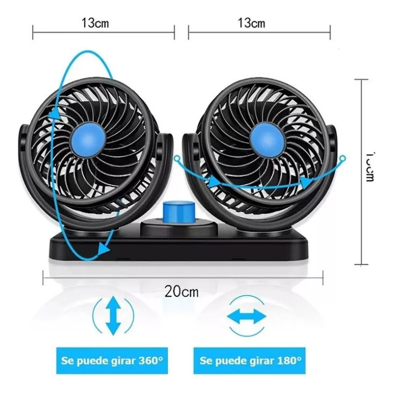 Ventilador Doble para Auto – Frescura Inmediata en Cada Viaje ❄️🚗