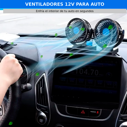 Ventilador Doble para Auto – Frescura Inmediata en Cada Viaje ❄️🚗