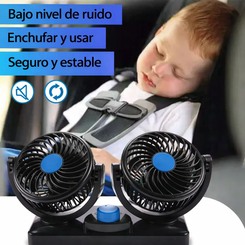 Ventilador Doble para Auto – Frescura Inmediata en Cada Viaje ❄️🚗