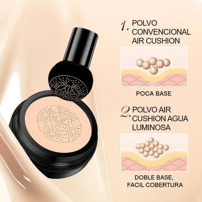 Base Cushion efecto filtro real — Cobertura impecable, piel ligera y luminosa al instante 🌸