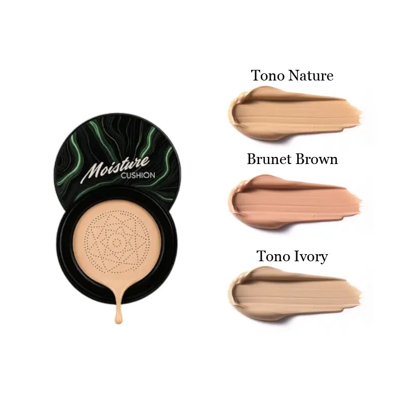 Base Cushion efecto filtro real — Cobertura impecable, piel ligera y luminosa al instante 🌸
