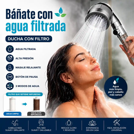 DUCHA CON FILTRO | Agua limpia que cuida tu piel, cabello y ojos