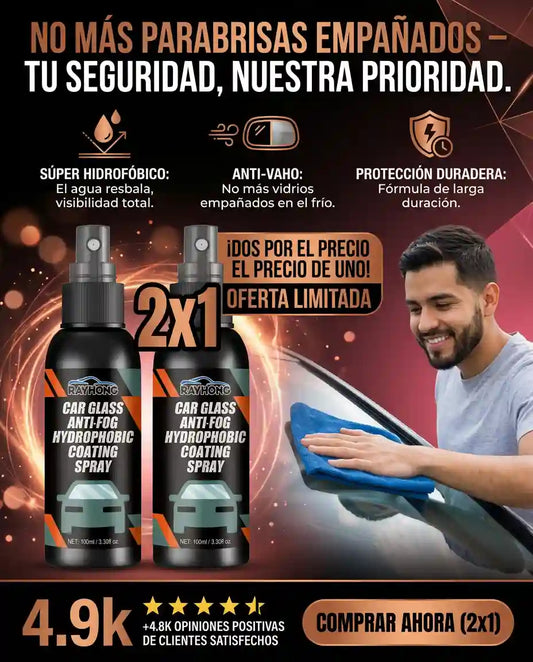 [2x1 OFERTA] SPRAY ANTI EMPAÑO| 1 Sola aplicación dura varios días🚗