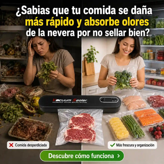KIT COMPLETO: Maquina Selladora original + 100 bolsas | 🥩🥦 Porciona carnes, conserva alimentos por mucho más tiempo