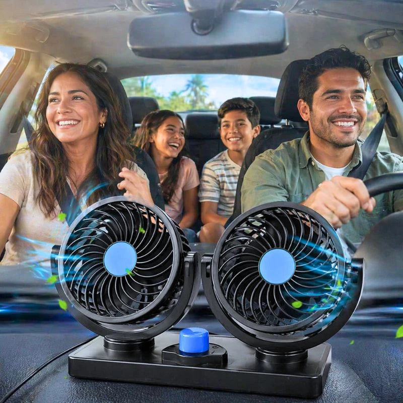 Ventilador Doble para Auto – Frescura Inmediata en Cada Viaje ❄️🚗