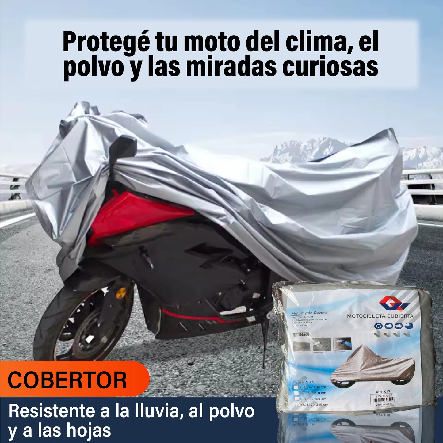 COBERTOR IMPERMEABLE 🏍️💦 | Tu moto como recién lavada por más tiempo.
