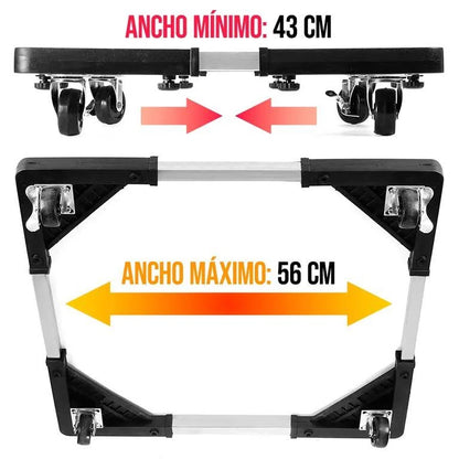 RUEDAS AJUSTABLES PARA ELECTRODOMÉSTICOS- Soporta hasta 500kg